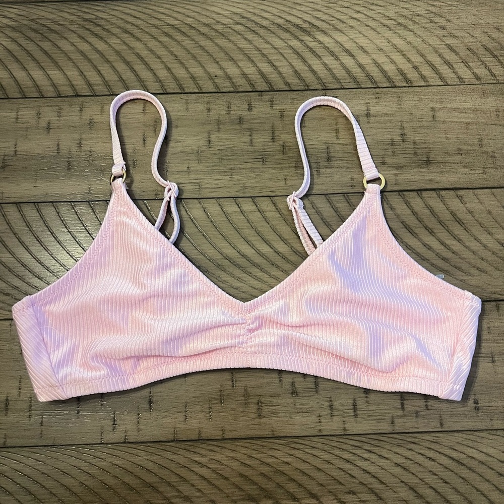 Pink Ribbed Bralette